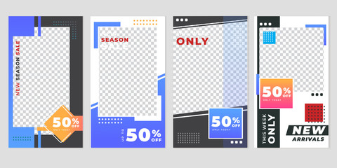 Furniture social media stories templates collection