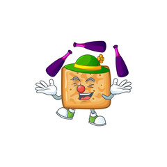 Crackers cartoon character concept love playing Juggling