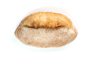 loaf of bread isolated on white