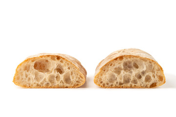 loaf of bread isolated on white