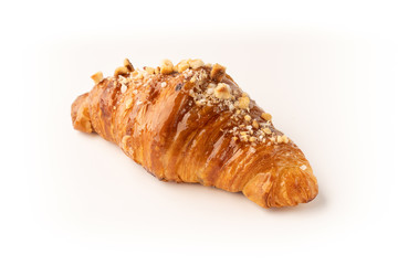 fresh croissant isolated on white background