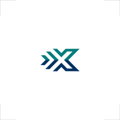 initial X letter logo design