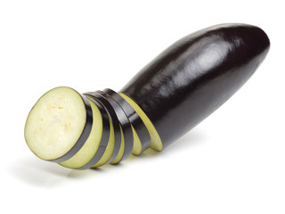 eggplant isolated on white background 