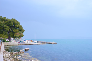 Seafront promenade at Dalmatia, Croatia.