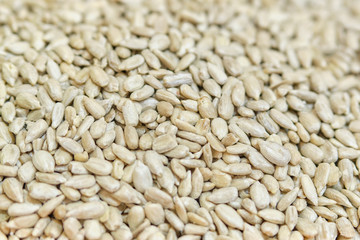Background and texture of sunflower seeds.