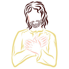 humble Lord Jesus prays or gets baptized