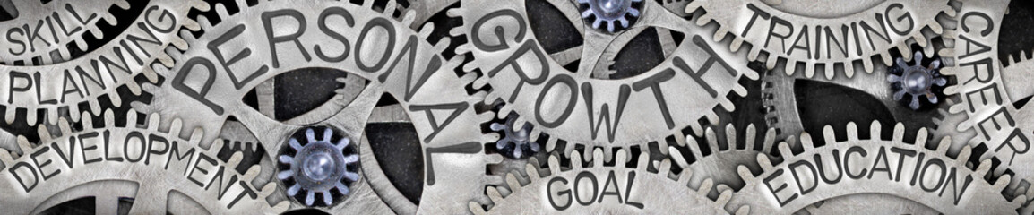 Metal Wheels with Personal Growth Concept