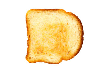 Lightly fried loaf of bread on a white plate