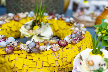 Ostergestecke, Tischdekoration, Landhausstil, Vintage