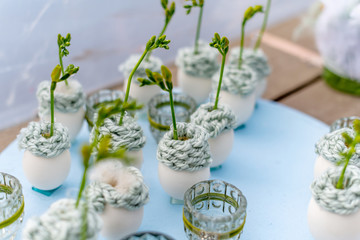 Ostergestecke, Tischdekoration, Landhausstil, Vintage