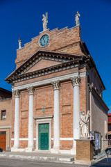 Fototapeta premium church Santa Maria del Pesaro port in Italy