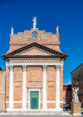 church Santa Maria del Pesaro port in Italy