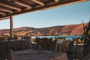 View from Greek taverna in Kea Island