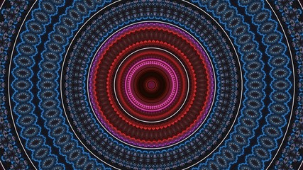 Round gradient mandala. mandala Illustration in green and pink colors. Mandala with floral patterns. Seamless pattern with a kaleidoscope