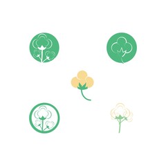 Cotton icon Vector Illustration design Logo