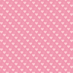 Abstract background texture. Dot and heart shape seamless pattern. Vector illustration polka style, minimalism wallpaper, flyer, cover, design. Bubble circle geometric ornament, decorative element