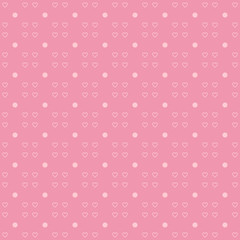Abstract background texture. Dot and heart shape seamless pattern. Vector illustration polka style, minimalism wallpaper, flyer, cover, design. Bubble circle geometric ornament, decorative element