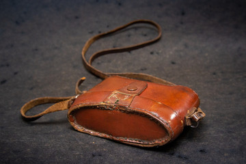 old leather bag
