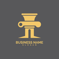 pillar Logo vector Template illustration design