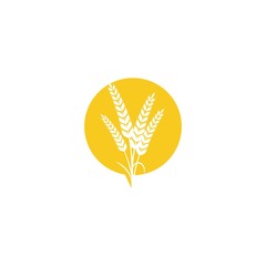 Wheat icon Vector Illustration design Logo