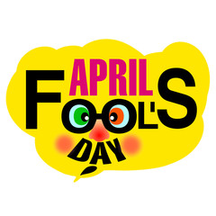 April 1 is fool's Day. The mask is funny, greeting card is suitable for birthday, humorous party.