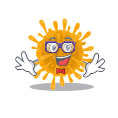 Super Funny Geek coronaviruses cartoon character design