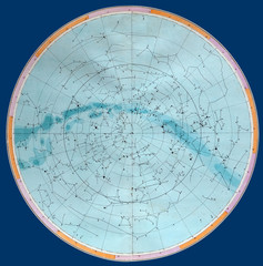 star map with constellations and the Milky Way © urra