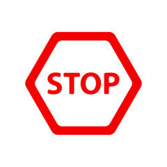 stop sign isolated on white