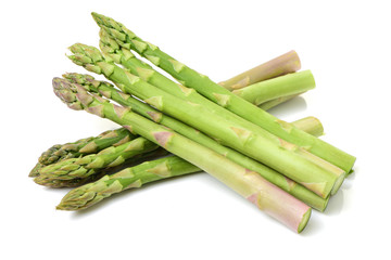 Asparagus on white background
