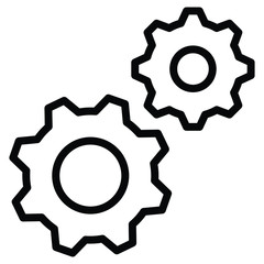 Electrical and Mechanical Process concept vector icon design, Stack of Industrial gear Cog wheel on white background