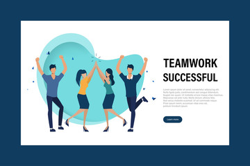 Brainstorming teamwork character. Business people teamwork office character. Animation for motion. Colleague seminar meeting.