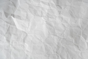 White crumpled paper texture background