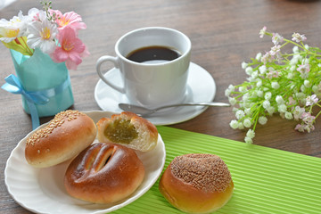 あんぱんとコーヒー