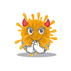 A picture of coronaviruses in devil cartoon design