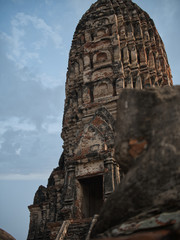 Photos of the Wat Chaiwatthanaram is a Buddhist temple in the city of Ayutthaya Historical Park Thailand.