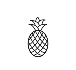 Pineapple icon vector logo design template