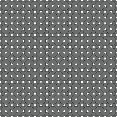 Black and white geometric circle impossible background seamless pattern. Round vector illustration for greeting cards, cover, flyer, wallpaper. Abstract texture ornament design, repeating tiles