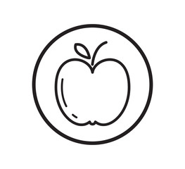 Apple icon vector logo design template