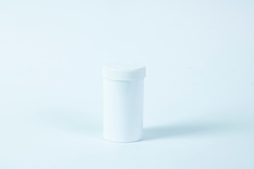 empty medicine pill bottle copy space texture isolated on white background