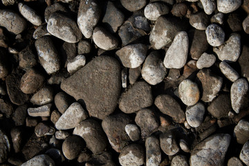 Pebble. Smooth stones. Stones background. Grey stones. Natural background