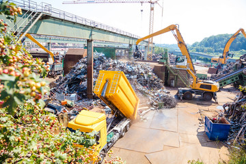 Recyclingindustrie. Business Recycling.Metall Abfalltrennung.