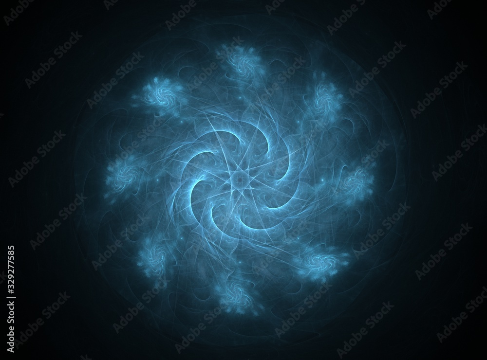 Poster abstract fractal background - computer-generated image. digital art. converging toward the center of