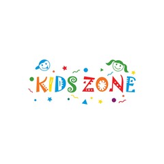 kids zone template illustration