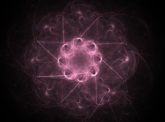 An abstract computer generated modern fractal design on dark background. Abstract fractal color texture. Digital art. Abstract Form & Colors. Abstract fractal element pattern for your design.