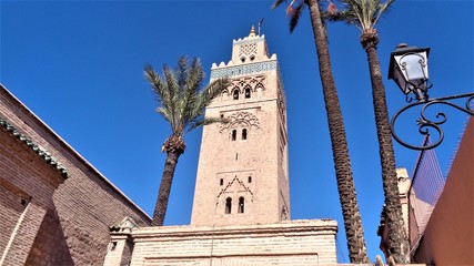 minaret of mosque in marrakech