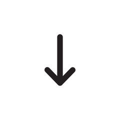Simple arrow down flat icon design vector