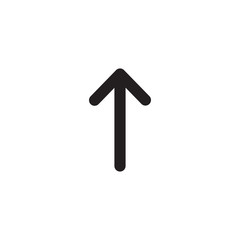 Simple arrow up flat icon design vector