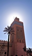 minaret of mosque in Marrakesch