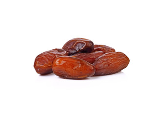 Palm dates on the white background