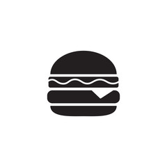 Simple hamburger flat icon design vector